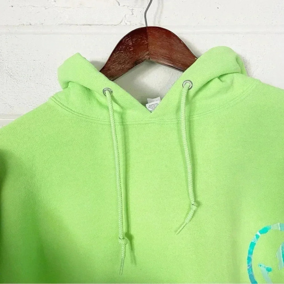 Doing My Best Unisex Fleece Fluorescent Green Printed Hoodie Size 2XL - Picture 7 of 9